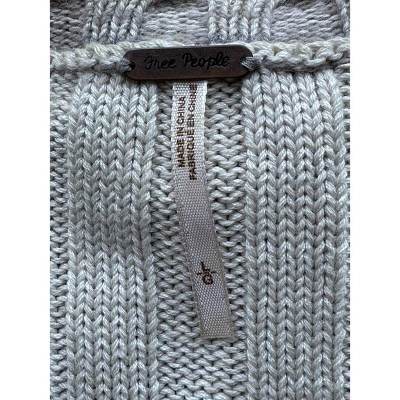 Free People Walk in the Park Wool Angora Cotton Button Cardigan Sweater Size L - Picture 3 of 9